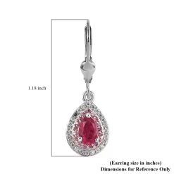Ouro Fino Rubellite, Multi Gemstone Lever Back Earrings In Vermeil RG And Platinum Over Sterling Silver 1.20 Ctw 11 Ouro Fino Rubellite, Multi Gemstone Lever Back Earrings In Vermeil RG And Platinum Over Sterling Silver 1.20 Ctw -Jewelry store 7599772 4