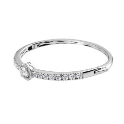 Moissanite Bangle Bracelet In Platinum Over Sterling Silver (7.25 In) 5.65 Ctw -Jewelry store 7601000 3
