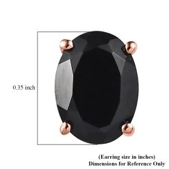 Thai Black Spinel Solitaire Stud Earrings In Platinum Over Sterling Silver 3.10 Ctw 11 Thai Black Spinel Solitaire Stud Earrings In Platinum Over Sterling Silver 3.10 Ctw -Jewelry store 7601219 4