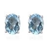 Sky Blue Topaz Solitaire Stud Earrings In Platinum Over Sterling Silver 2.85 Ctw 1 Sky Blue Topaz Solitaire Stud Earrings In Platinum Over Sterling Silver 2.85 Ctw -Jewelry store 7601231