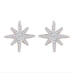 Moissanite Earrings In Platinum Over Sterling Silver 0.90 Ctw