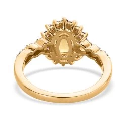 Premium Brazilian Heliodor And Multi Gemstone Halo Ring In Vermeil Yellow Gold Over Sterling Silver 1.50 Ctw -Jewelry store 7605239 4