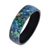 Abalone Inlay Shell With Black Resin Bangle Bracelet (7.50 In) 1 Abalone Inlay Shell With Black Resin Bangle Bracelet (7.50 In) -Jewelry store 7605561
