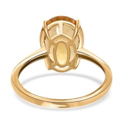 Luxoro 14K Yellow Gold Premium Brazilian Heliodor Solitaire Ring 3.00 Ctw -Jewelry store 7611559 4