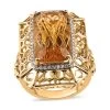 GP Trionfo Collection Premium Brazilian Citrine And Multi Gemstone Ring In Vermeil Yellow Gold Over Sterling Silver 12.00 Ctw -Jewelry store 7611603