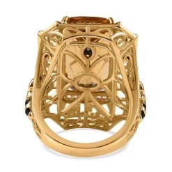 GP Trionfo Collection Premium Brazilian Citrine And Multi Gemstone Ring In Vermeil Yellow Gold Over Sterling Silver 12.00 Ctw 12 GP Trionfo Collection Premium Brazilian Citrine And Multi Gemstone Ring In Vermeil Yellow Gold Over Sterling Silver 12.00 Ctw -Jewelry store 7611603 4