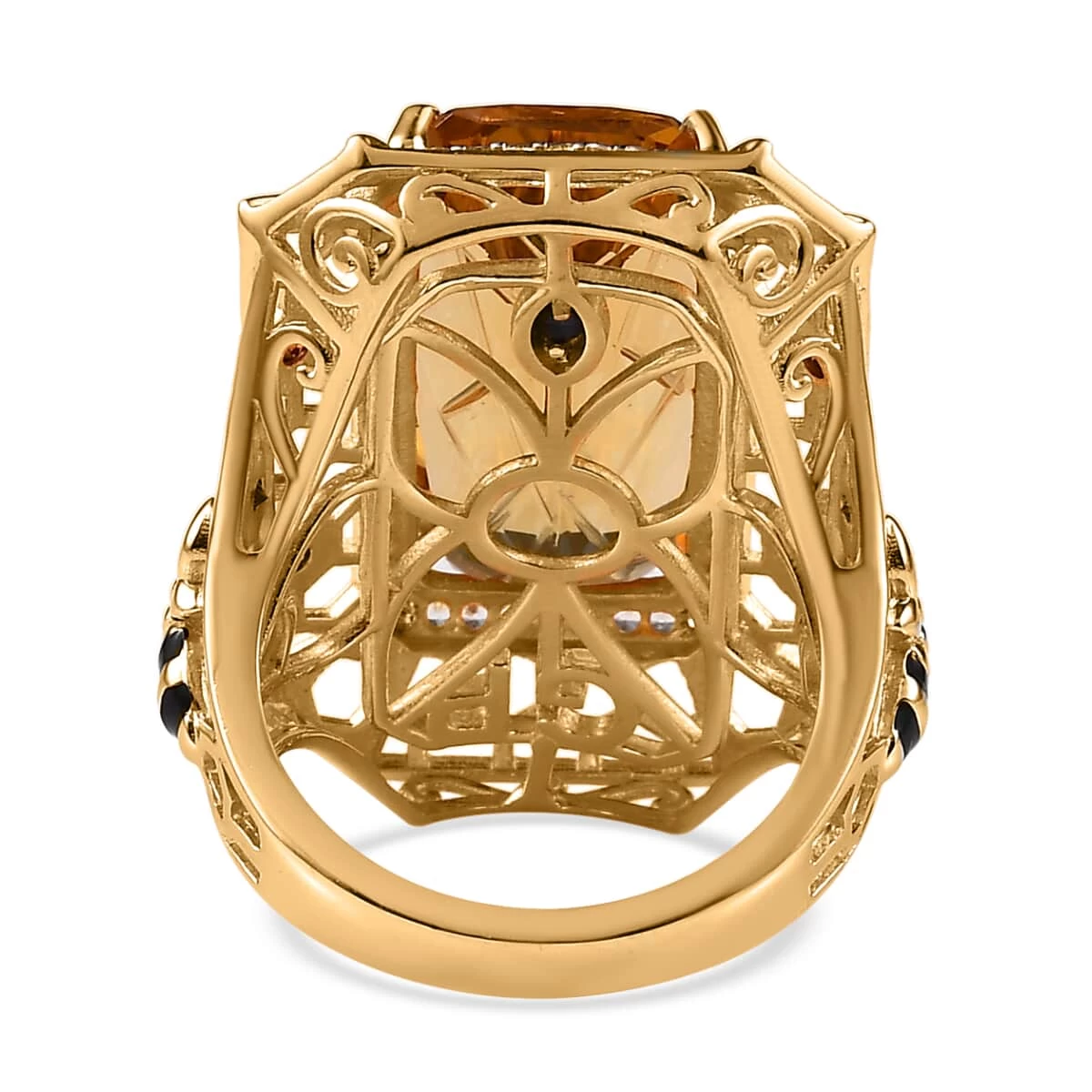 GP Trionfo Collection Premium Brazilian Citrine And Multi Gemstone Ring In Vermeil Yellow Gold Over Sterling Silver 12.00 Ctw 7 GP Trionfo Collection Premium Brazilian Citrine And Multi Gemstone Ring In Vermeil Yellow Gold Over Sterling Silver 12.00 Ctw - Image 5