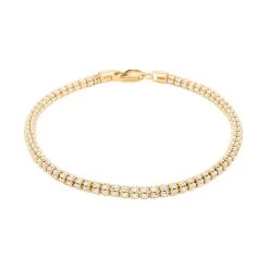 10K Yellow And White Gold Ice Bracelet (7.50 In) (7.60 G)