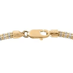 10K Yellow And White Gold Ice Bracelet (7.50 In) (7.60 G) -Jewelry store 7612269 3