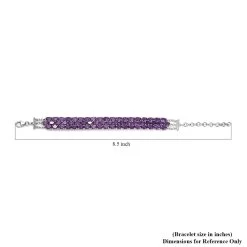 African Amethyst Bracelet In Platinum Over Sterling Silver (6.50 In) 25.35 Ctw -Jewelry store 7616068 4