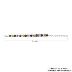 Multi Gemstone Bracelet In Platinum Over Sterling Silver (6.50 In) 27.30 Ctw -Jewelry store 7617025 4