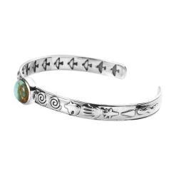 Artisan Crafted Royston Turquoise Cuff Bracelet In Sterling Silver (7.25 In) 4.25 Ctw -Jewelry store 7618288 3