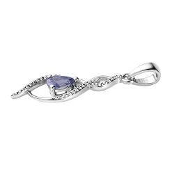 Tanzanite Pendant In Platinum Over Sterling Silver 0.35 Ctw -Jewelry store 7618315 3