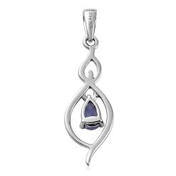 Tanzanite Pendant In Platinum Over Sterling Silver 0.35 Ctw -Jewelry store 7618315 4