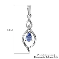 Tanzanite Pendant In Platinum Over Sterling Silver 0.35 Ctw -Jewelry store 7618315 5
