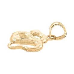 Made In America 10K Yellow Gold Snake Charm Pendant 1.1 Grams -Jewelry store 7618400 3