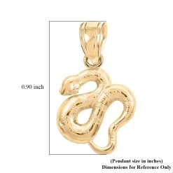 Made In America 10K Yellow Gold Snake Charm Pendant 1.1 Grams -Jewelry store 7618400 4