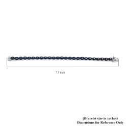 Blue Star Sapphire (DF) Tennis Bracelet In Platinum Over Sterling Silver (7.25 In) 32.40 Ctw -Jewelry store 7618692 4