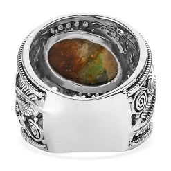 Artisan Crafted Royston Turquoise Floral Ring In Sterling Silver 5.90 Ctw 12 Artisan Crafted Royston Turquoise Floral Ring In Sterling Silver 5.90 Ctw -Jewelry store 7619197 4