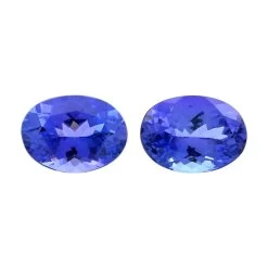 Certified & Appraised AAAA Tanzanite Set Of 2 (Oval 7.5x5.5 Mm) 2.00 Ctw