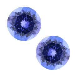 Certified & Appraised AAAA Tanzanite Set Of 2 (Rnd 6.5 Mm) 2.00 Ctw