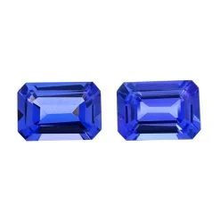 Certified & Appraised AAAA Tanzanite Set Of 2 (Oct 7x5 Mm) 2.00 Ctw, Loose Gemstones, Gemstone For Jewelry, Jewelry Stones