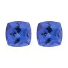 Certified & Appraised AAAA Tanzanite Set Of 2 (Cush 6 Mm) 2.00 Ctw -Jewelry store 7619342
