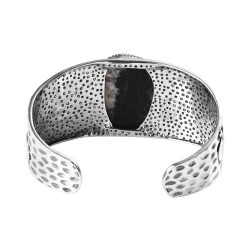 Artisan Crafted White Buffalo Cuff Bracelet In Sterling Silver (7.25 In) 43.25 Ctw -Jewelry store 7619362 4