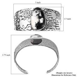 Artisan Crafted White Buffalo Cuff Bracelet In Sterling Silver (7.25 In) 43.25 Ctw -Jewelry store 7619362 5