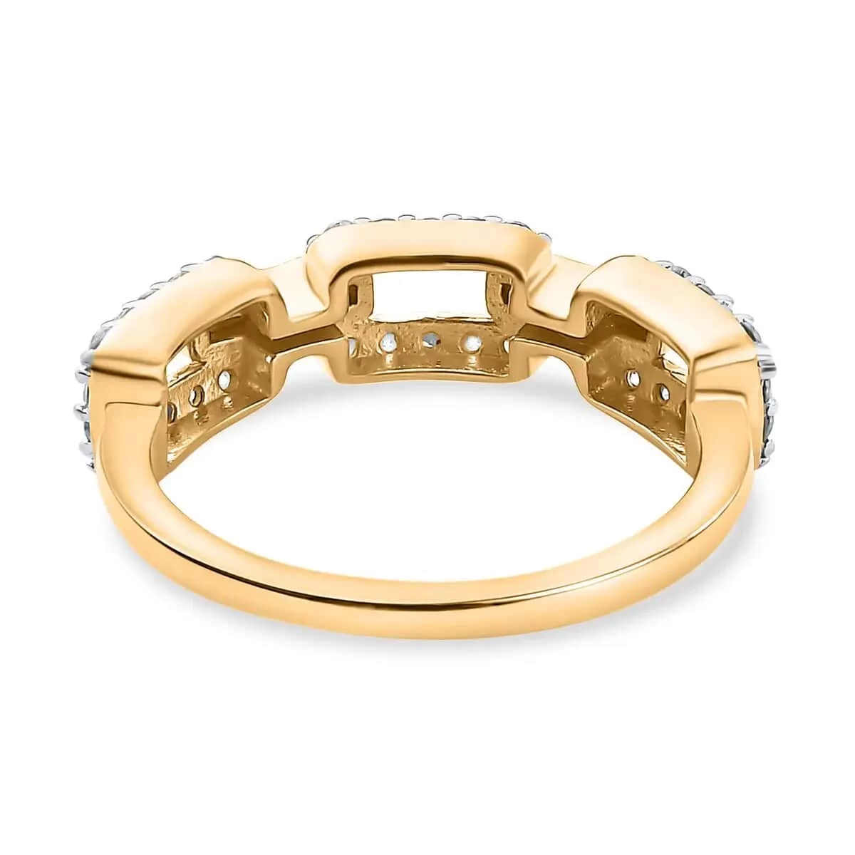 Moissanite Ring In Vermeil Yellow Gold Over Sterling Silver 0.25 Ctw 8 Moissanite Ring In Vermeil Yellow Gold Over Sterling Silver 0.25 Ctw - Image 6