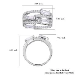 Moissanite Ring In Platinum Over Sterling Silver 1.75 Ctw 13 Moissanite Ring In Platinum Over Sterling Silver 1.75 Ctw -Jewelry store 7620063 5