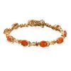 Mexican Fire Opal Bracelet In Vermeil Yellow Gold Over Sterling Silver (6.50 In) 5.25 Ctw 2 Mexican Fire Opal Bracelet In Vermeil Yellow Gold Over Sterling Silver (6.50 In) 5.25 Ctw -Jewelry store 7620445