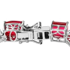 Volcanic Quartz (Triplet) Tennis Bracelet In Platinum Over Sterling Silver (8.00 In) 47.75 Ctw -Jewelry store 7620905 3