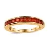 Mexican Fire Opal Half Eternity Band Ring In Vermeil Yellow Gold Over Sterling Silver 0.40 Ctw -Jewelry store 7621208