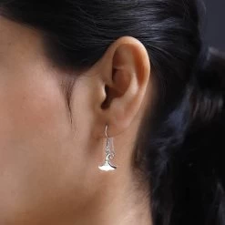 Platinum Over Sterling Silver Witches Hat Earrings (2.85 G) 9 Platinum Over Sterling Silver Witches Hat Earrings (2.85 G) -Jewelry store 7621348 2