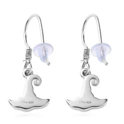 Platinum Over Sterling Silver Witches Hat Earrings (2.85 G) 10 Platinum Over Sterling Silver Witches Hat Earrings (2.85 G) -Jewelry store 7621348 3