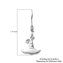 Platinum Over Sterling Silver Witches Hat Earrings (2.85 G) 11 Platinum Over Sterling Silver Witches Hat Earrings (2.85 G) -Jewelry store 7621348 4