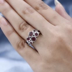 Tanzanian Rhodolite Garnet Ring In Platinum Over Sterling Silver 2.65 Ctw -Jewelry store 7621767 2