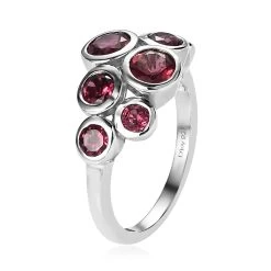 Tanzanian Rhodolite Garnet Ring In Platinum Over Sterling Silver 2.65 Ctw -Jewelry store 7621767 3