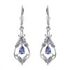 Tanzanite Lever Back Earrings In Platinum Over Sterling Silver 1.25 Ctw 2 Tanzanite Lever Back Earrings In Platinum Over Sterling Silver 1.25 Ctw -Jewelry store 7622321