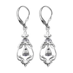 Tanzanite Lever Back Earrings In Platinum Over Sterling Silver 1.25 Ctw -Jewelry store 7622321 3