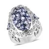 Tanzanite Ring In Platinum Over Sterling Silver 3.50 Ctw -Jewelry store 7622347