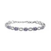 Tanzanite And White Zircon Bracelet In Platinum Over Sterling Silver (6.50 In) 2.50 Ctw 1 Tanzanite And White Zircon Bracelet In Platinum Over Sterling Silver (6.50 In) 2.50 Ctw -Jewelry store 7622532