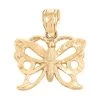 Made In America 10K Yellow Gold Butterfly Pendant 1.80 Grams -Jewelry store 7622713