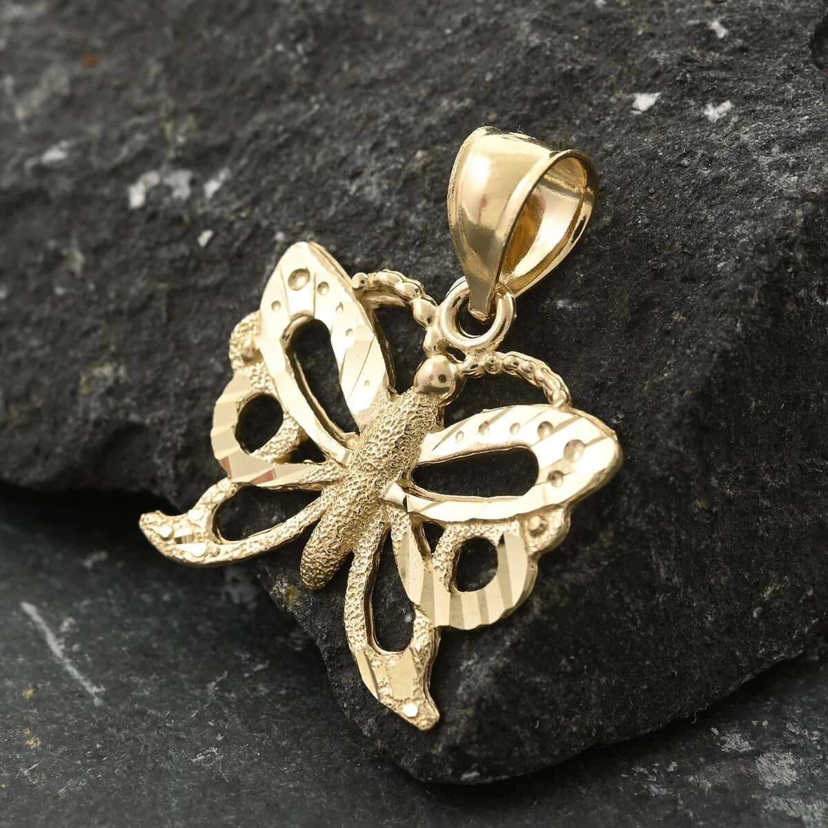 Made In America 10K Yellow Gold Butterfly Pendant 1.80 Grams 4 Made In America 10K Yellow Gold Butterfly Pendant 1.80 Grams - Image 2