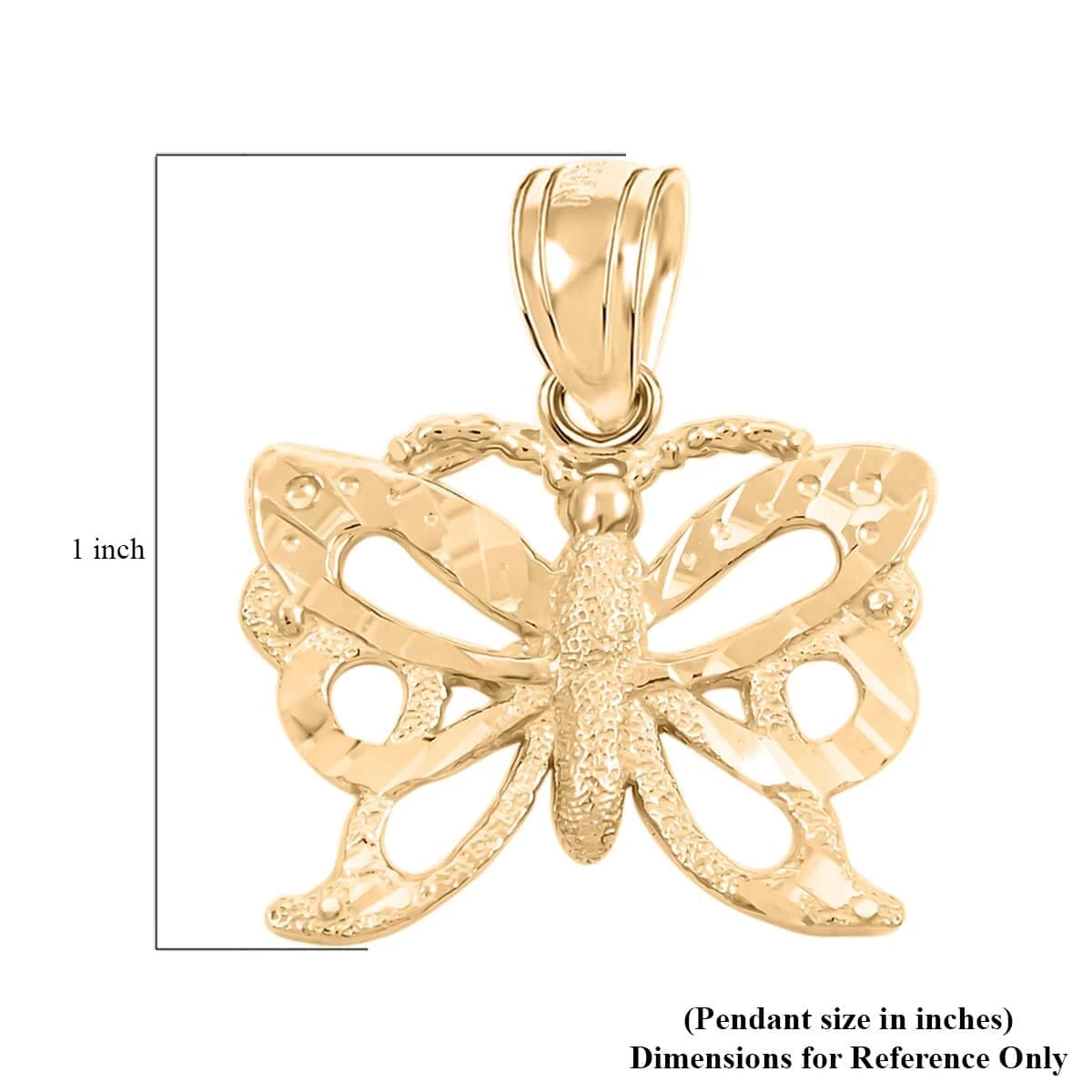 Made In America 10K Yellow Gold Butterfly Pendant 1.80 Grams 7 Made In America 10K Yellow Gold Butterfly Pendant 1.80 Grams - Image 5
