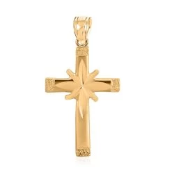 Made In America 10K Yellow Gold Cross Pendant 0.60 Grams