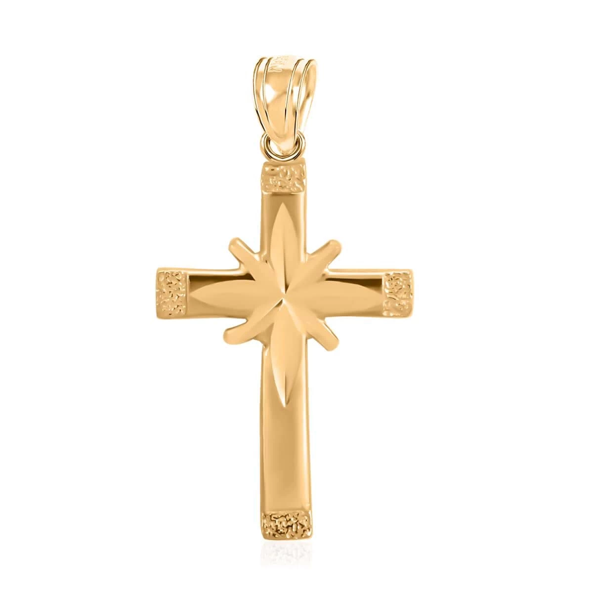 Made In America 10K Yellow Gold Cross Pendant 0.60 Grams 3 Made In America 10K Yellow Gold Cross Pendant 0.60 Grams