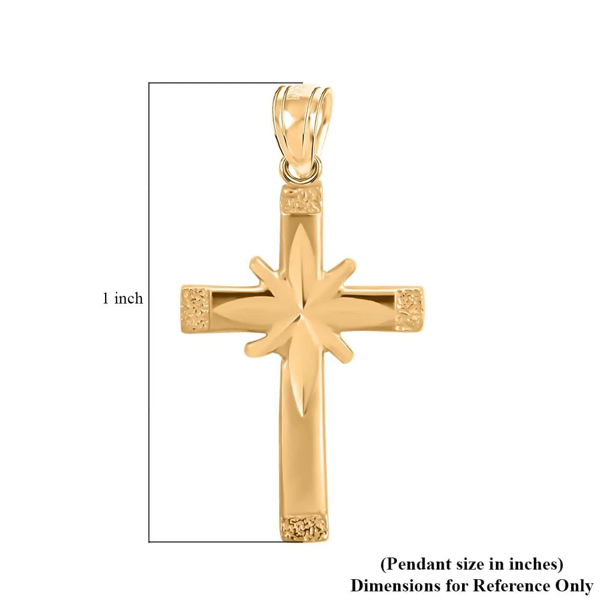Made In America 10K Yellow Gold Cross Pendant 0.60 Grams 7 Made In America 10K Yellow Gold Cross Pendant 0.60 Grams - Image 5