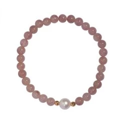 Tanzanian Natronite And Freshwater Pearl Beaded Stretch Bracelet In 14K YG Over Sterling Silver 59.80 Ctw